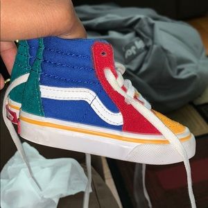 multicolor high top vans
